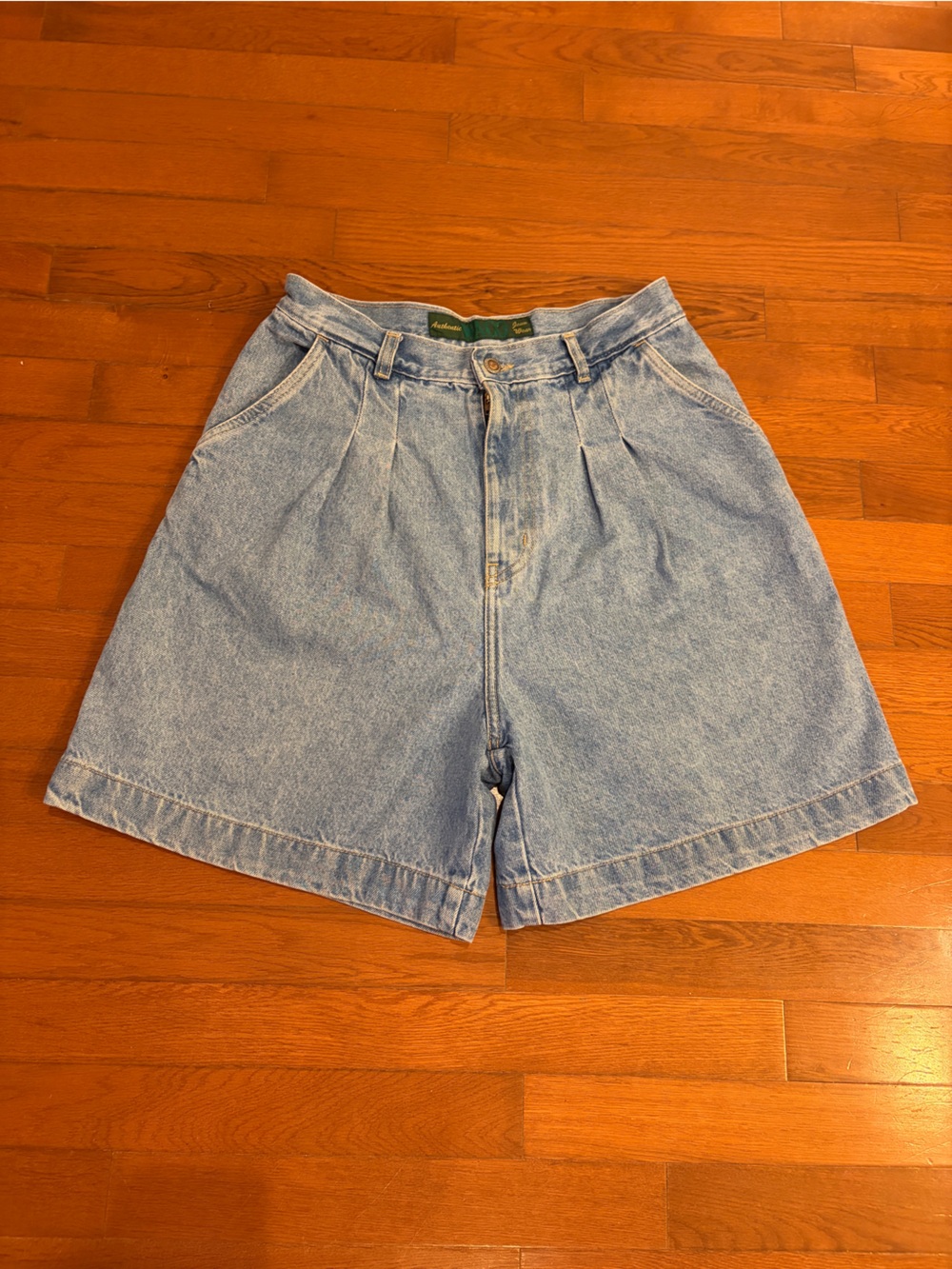 Authentic Waco | Vintage Denim Pleated Mom Shorts